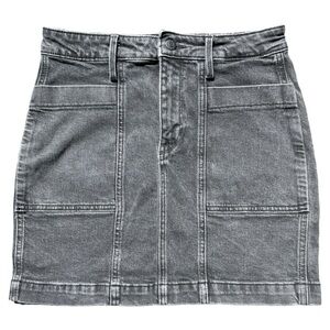 Old Navy Patch Pocket Black Denim Mini Skirt Size 4